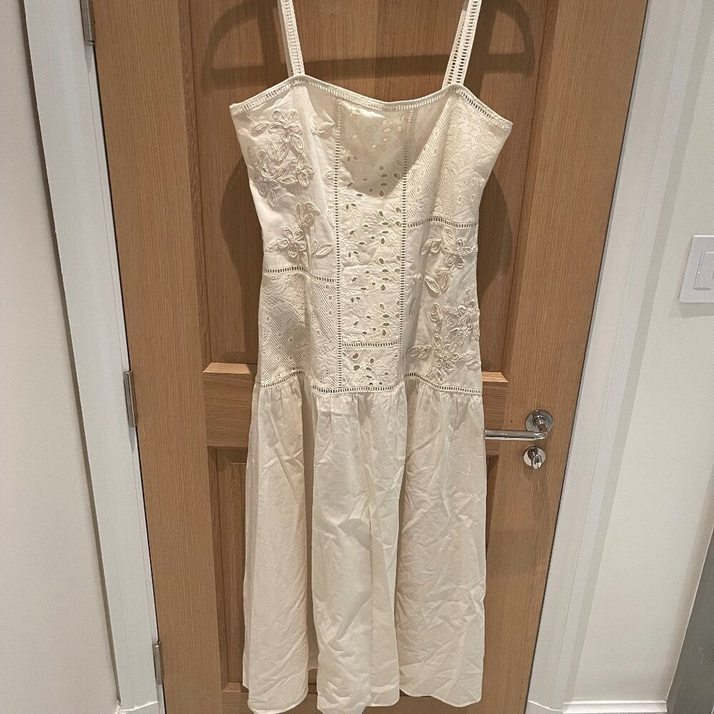 ZARA Floral Cutout Long Dress SIZE LARGE
